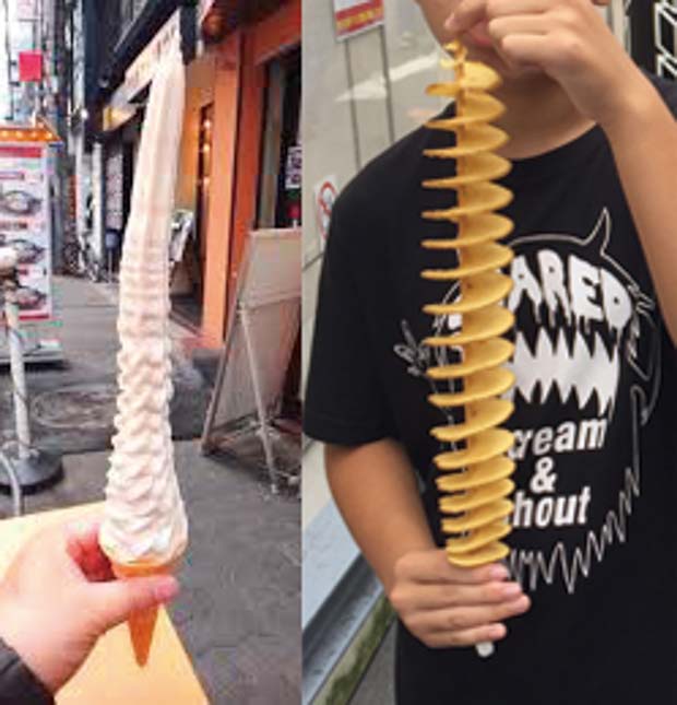 大阪ミナミのアメリカ村の日本一長いと評判の「40cmソフトクリーム」