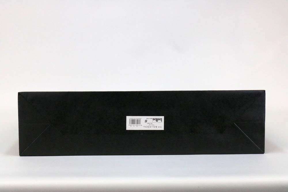 未晒クラフト130g/㎡＋黒ベタ、片面1カ所箔押しのセミオーダー紙袋の底面画像