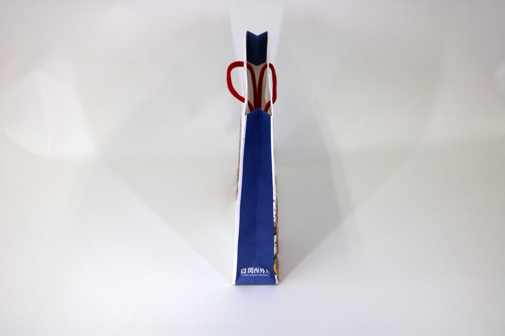 vegi-kamiにんじん+オフセット印刷４色フルカラーの別注紙袋の側面画像
