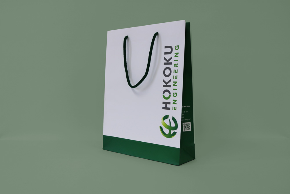 コート紙+マットPP加工 オフセット印刷4色フルカラーの別注紙袋