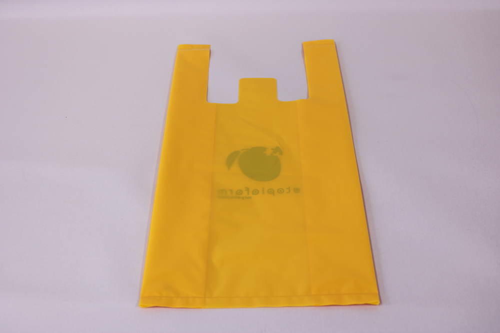 LDPEのグラビア印刷片面1色のレジ袋の裏面画像