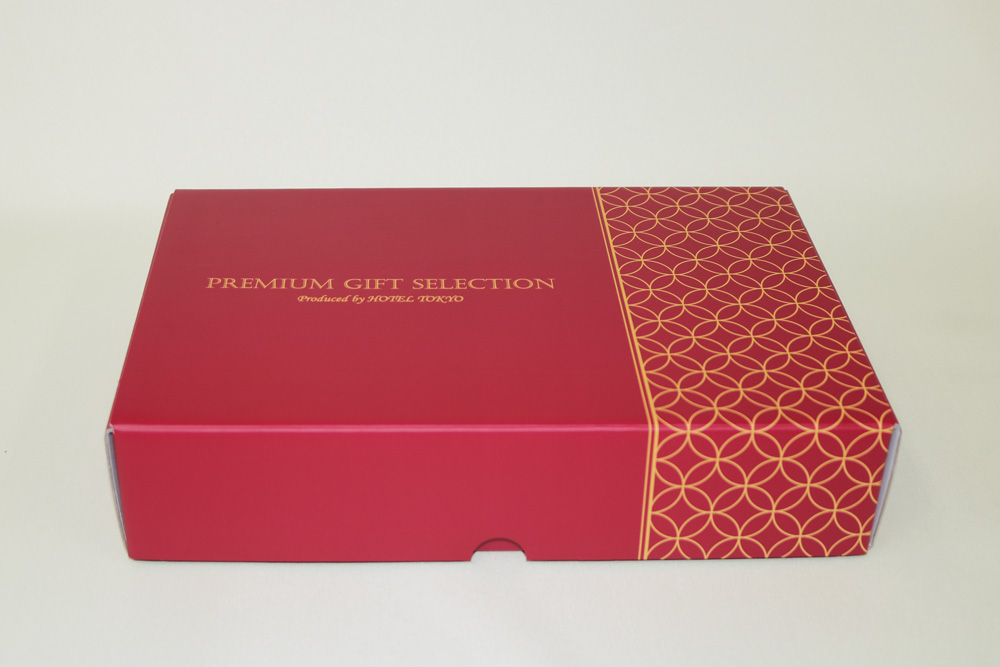 E段(1.5㎜厚) オフセット印刷2色(ベタ) 組立て紙箱の正面画像