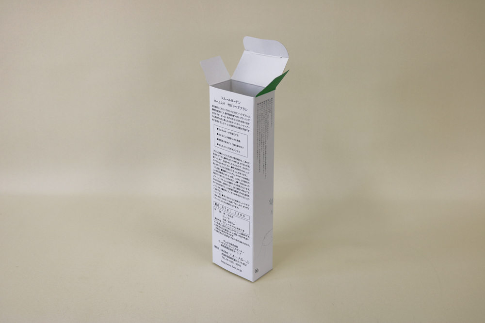 カードB オフセット印刷2色 組立て紙箱の蓋開き状態画像