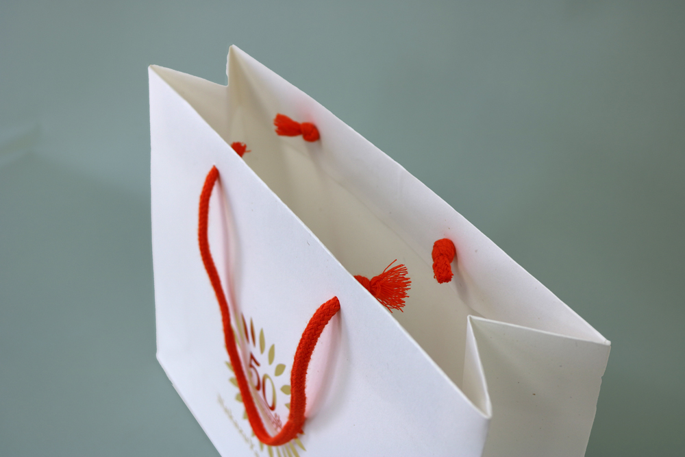 vegi-kamiにんじん､箔押し 片面１色のセミオーダー紙袋の入れ口画像