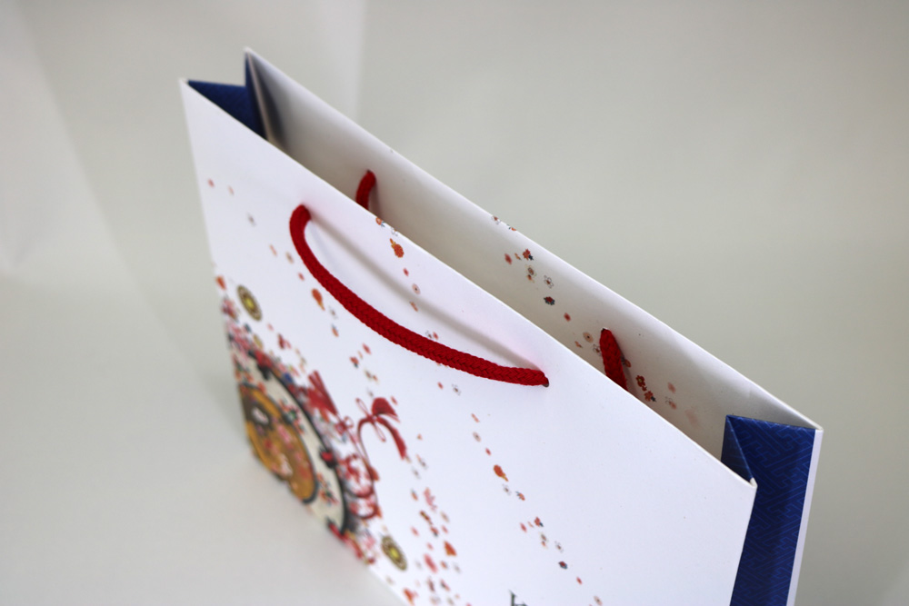 vegi-kamiにんじん+オフセット印刷４色フルカラーの別注紙袋の入れ口画像