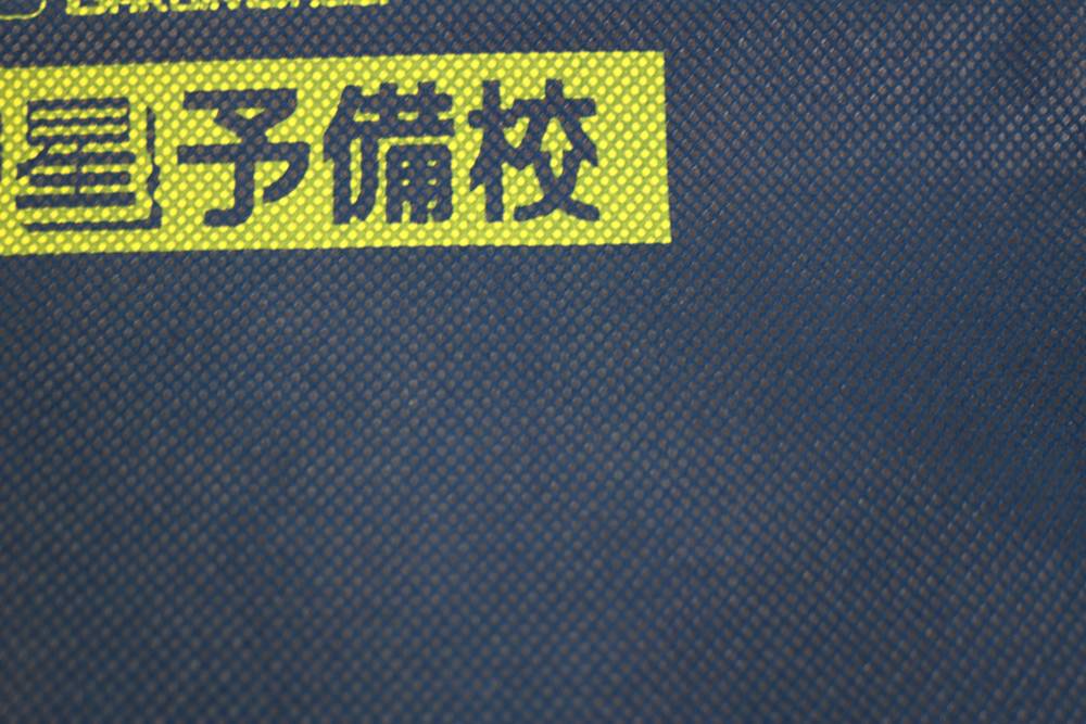 PP不織布のシルク印刷 片面１色のセミオーダー不織布バッグの印刷画像