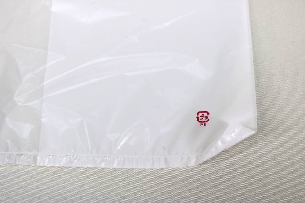 HDPEのフレキソ印刷片面１色のレジ袋のマーク画像