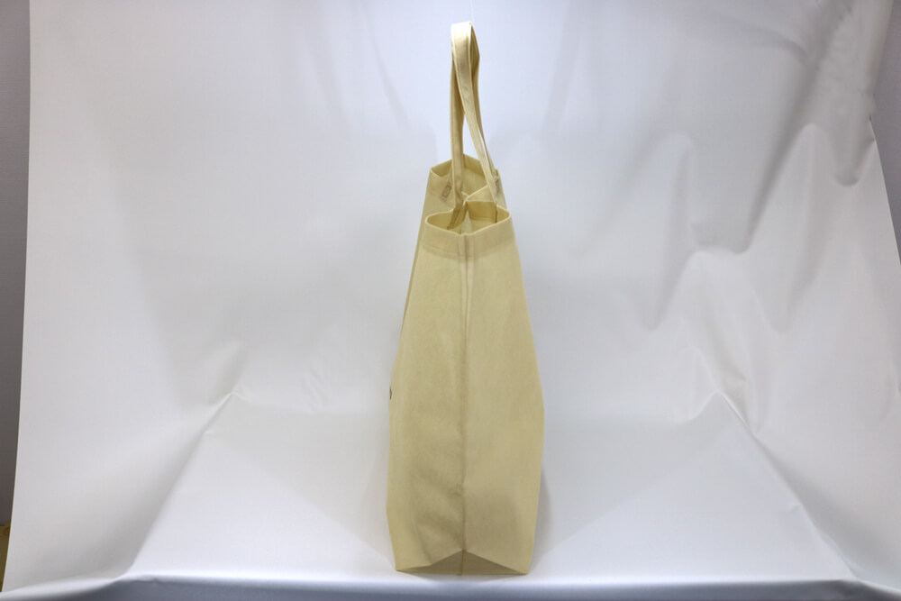 PP不織布75ｇ/㎡のシルク印刷 片面２色セミオーダー不織布バッグの側面画像