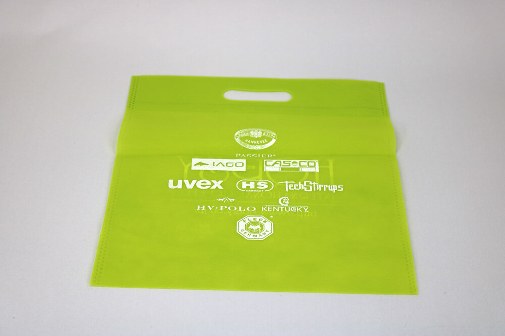 PP不織布40ｇ/㎡ のシルク印刷 両面異柄１色のセミオーダー不織布バッグの裏面画像