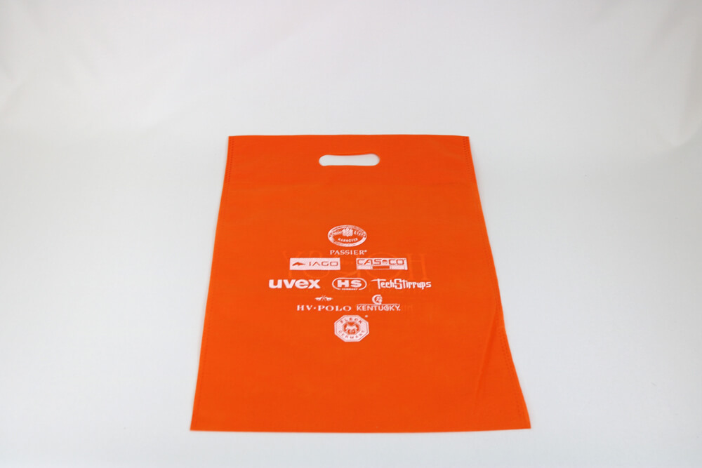 PP不織布75ｇ/㎡ のシルク印刷両面異柄１色のセミオーダー不織布バッグの裏面画像