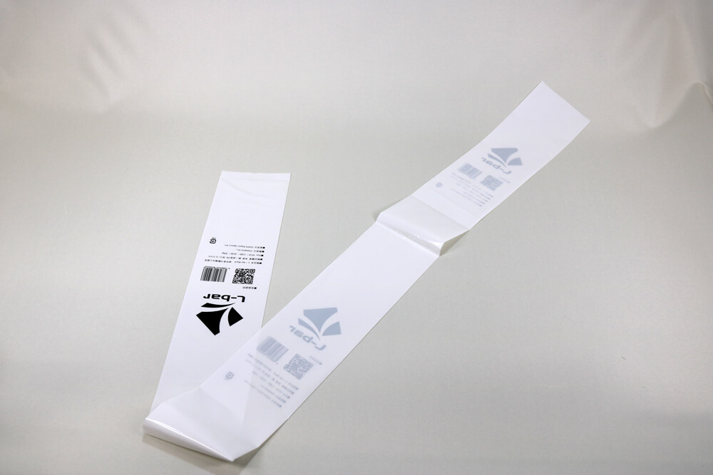 LDPEのグラビア印刷片面１色のポリ袋の裏面画像
