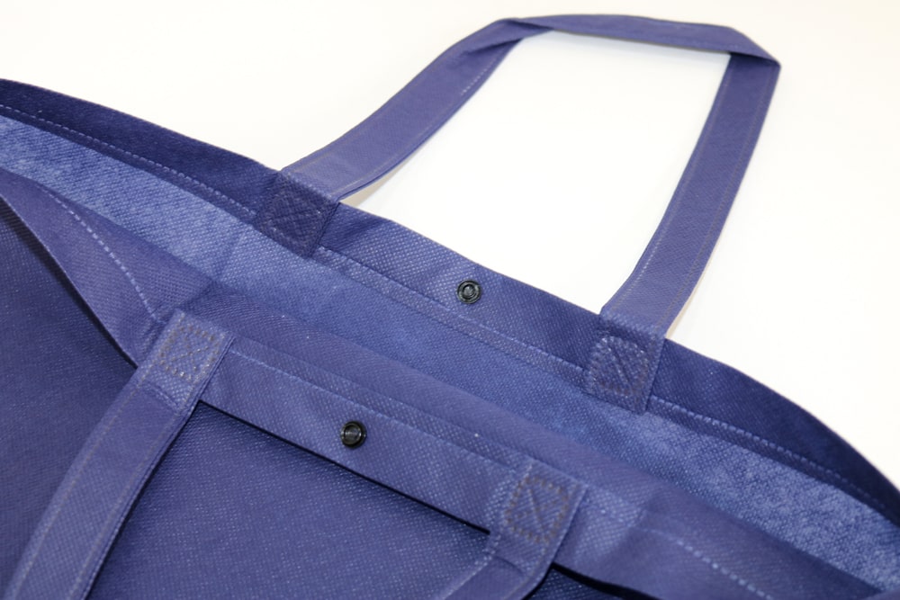 PP不織布75ｇ/㎡ のシルク印刷片面１色のセミオーダー不織布バッグの入れ口画像