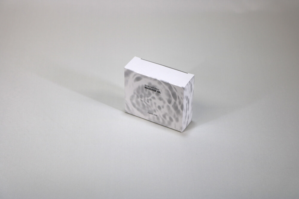 カードB350g/㎡にオフセット印刷１色した組立て紙箱