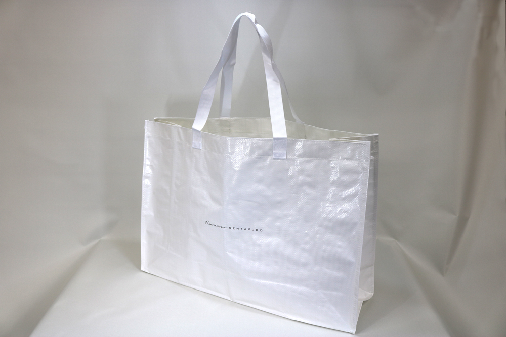 PPワリフのシルク印刷片面１色のセミオーダークロスレジャーバッグ