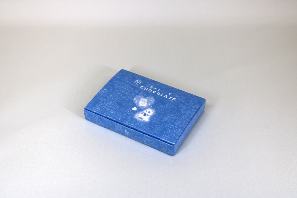 カードB310g/㎡にオフセット印刷2色印刷した組立て紙箱