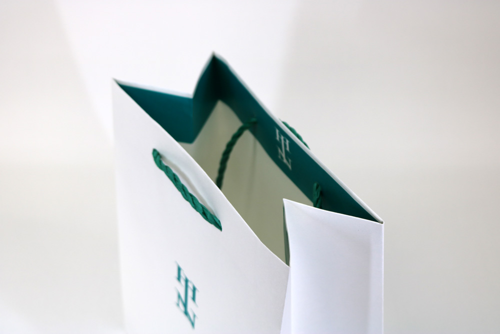片艶クラフト、オフセット印刷１色の別注紙袋の入れ口画像