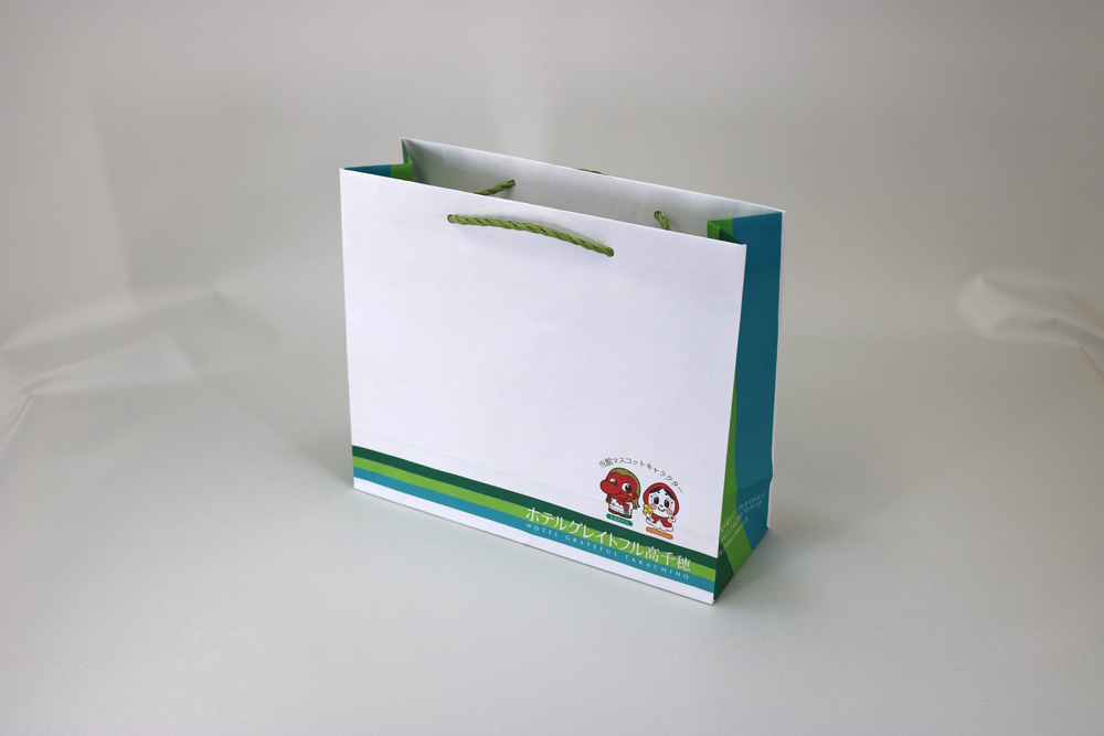 晒クラフト+オフセット印刷４色カラー（CMYK)の別注紙袋