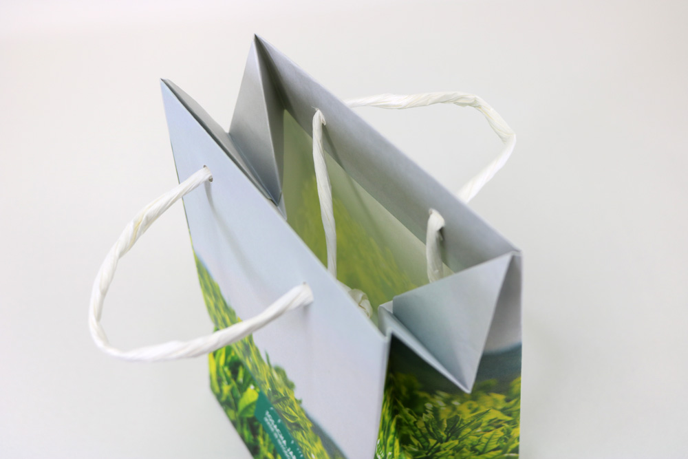 晒クラフト+オフセット印刷４色（CMYK)の別注紙袋の入れ口画像