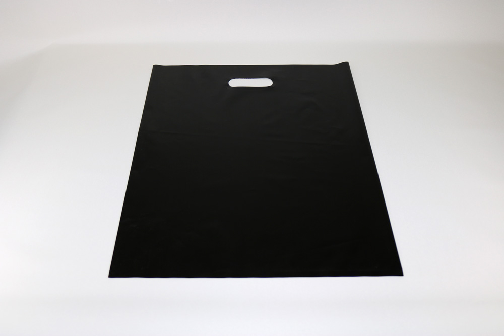 LDPE 0.08㎜厚のグラビア印刷片面１色の小判穴抜きポリ袋の裏面画像