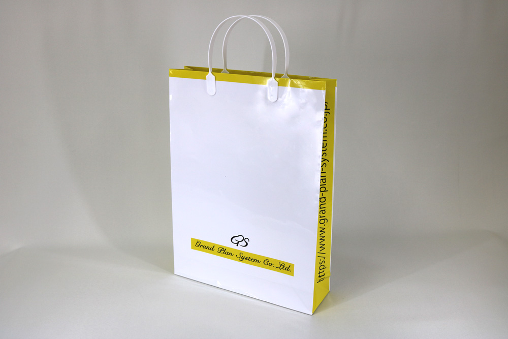 コート紙+グロスPP+オフセット印刷２色の別注紙袋