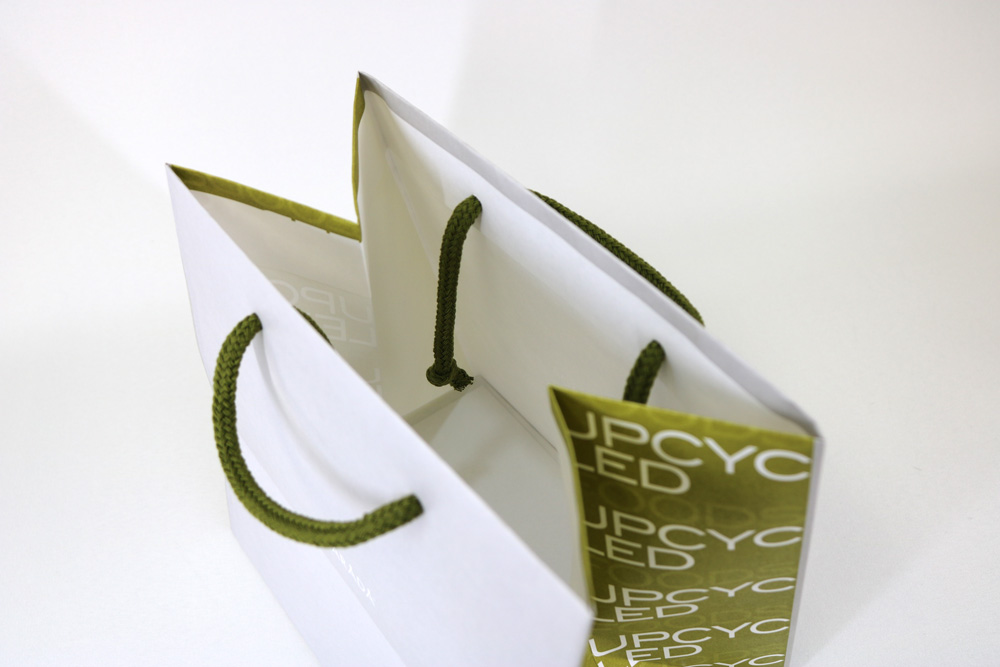 晒クラフト+オフセット印刷２色（ベタ）の別注紙袋の入れ口画像