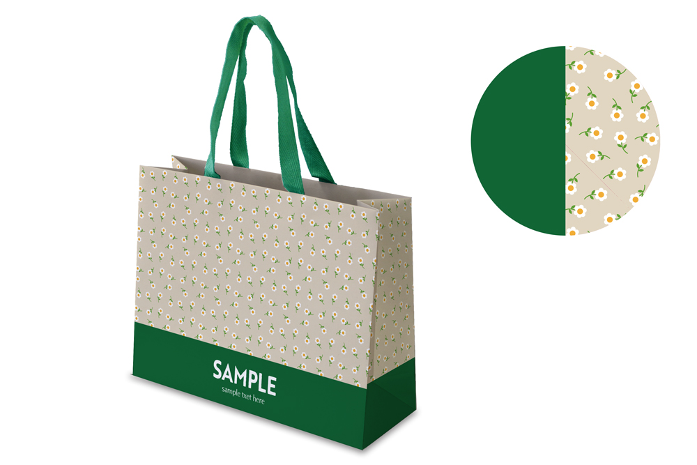 紙袋のサンプルのデザイン画像