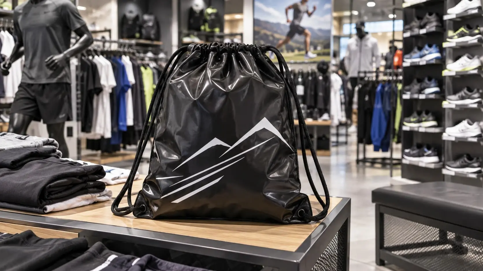 スポーツ用品店で使用する両リュックタイプのオリジナルバッグ